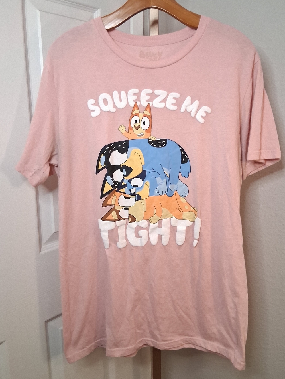 Bluey Pink T Shirt Size Large Unisex